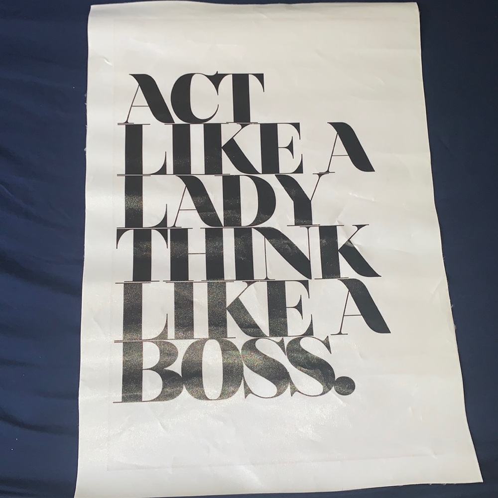 ACT LIKE A LADY THINK LIKE A BOSS WALL DECOR